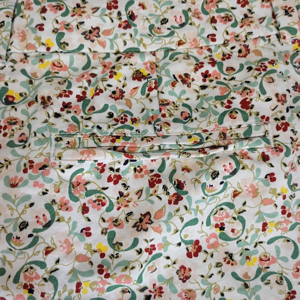 Ann Taylor LOFT Shorts 4 inch Chino Women Size 4 Floral Cottagecore Pretty - Picture 8 of 12